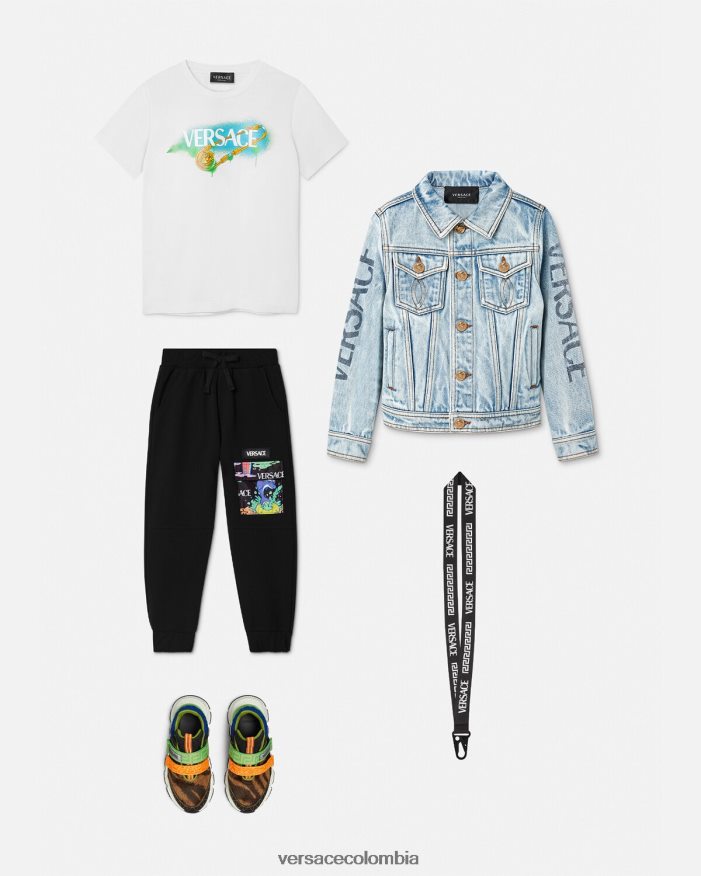 niños pantalones deportivos con gafas de sol de medusa Versace negro y estampado 2RP40F2137 ropa