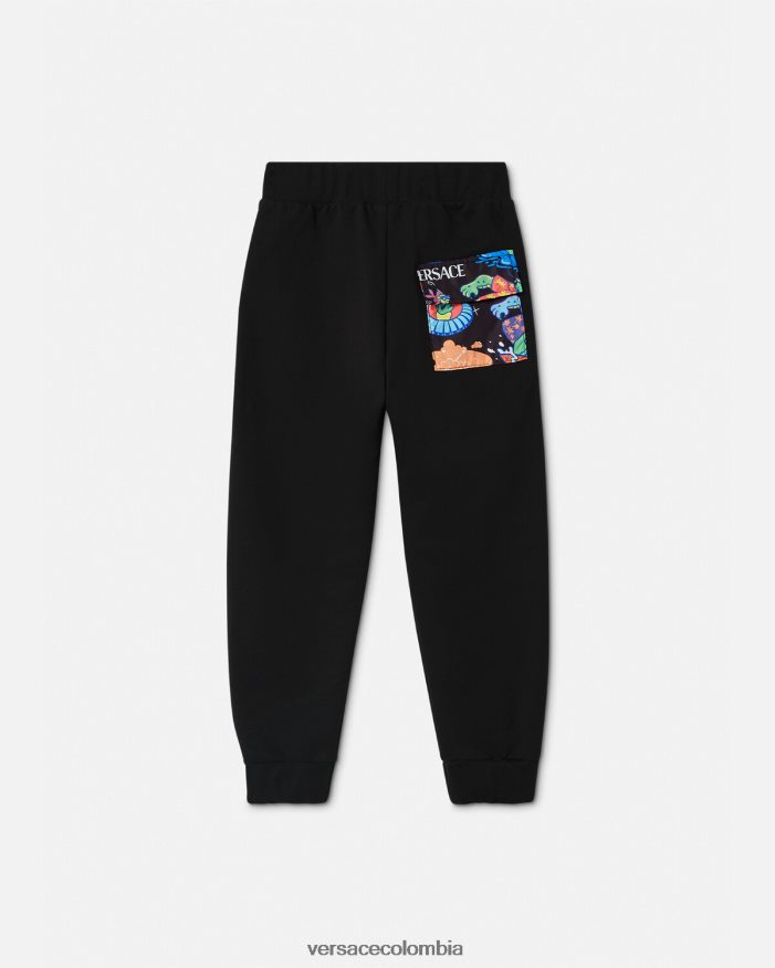 niños pantalones deportivos con gafas de sol de medusa Versace negro y estampado 2RP40F2137 ropa
