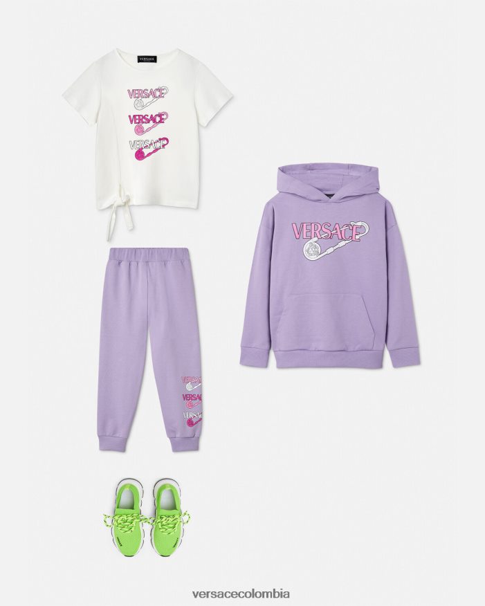 niños pantalones deportivos con imperdible Versace lila 2RP40F2019 ropa