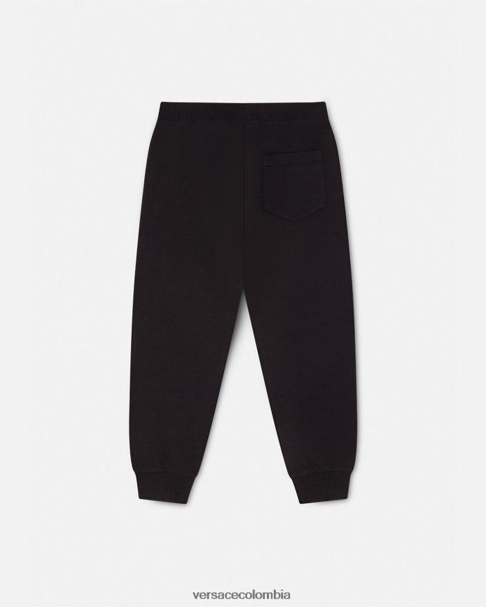 niños pantalones deportivos con logo de cristal Versace negro 2RP40F2010 ropa