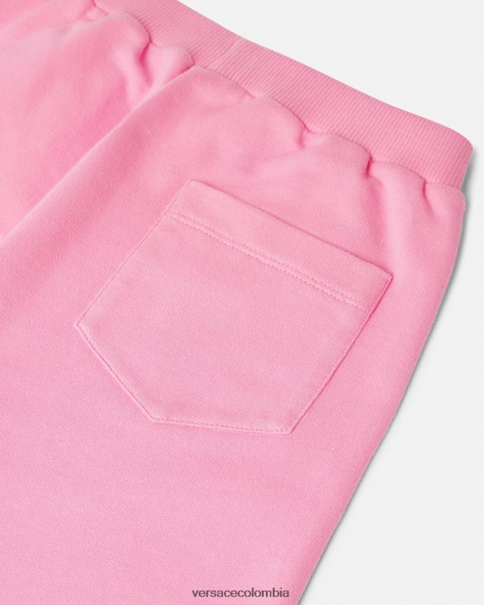 niños pantalones deportivos con logo de cristal Versace rosa 2RP40F2023 ropa