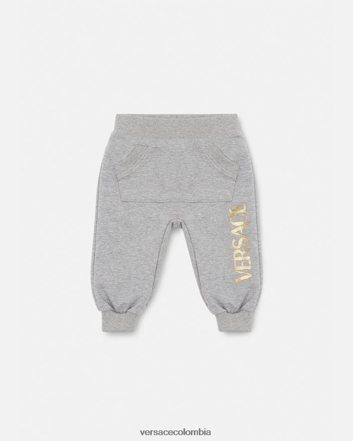 niños pantalones deportivos con logo para bebé Versace gris 2RP40F1862 ropa
