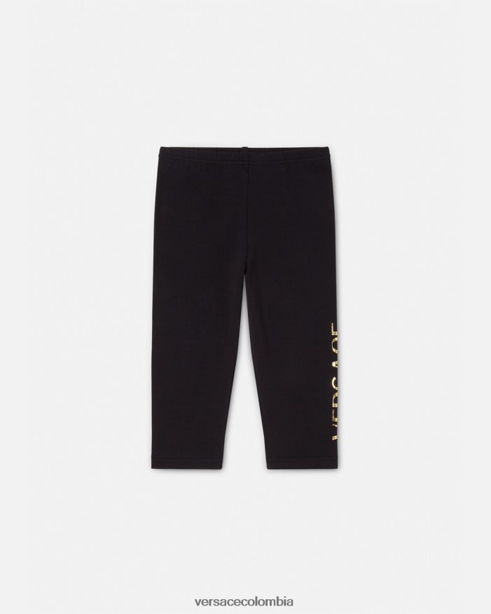 niños pantalones deportivos con logo para bebé Versace negro 2RP40F1864 ropa