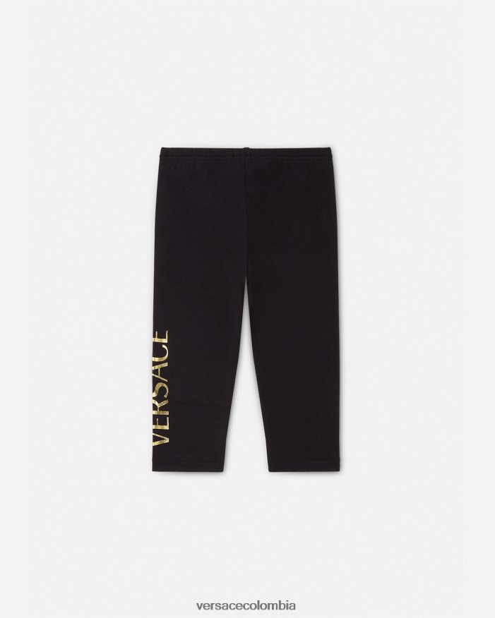 niños pantalones deportivos con logo para bebé Versace negro 2RP40F1864 ropa