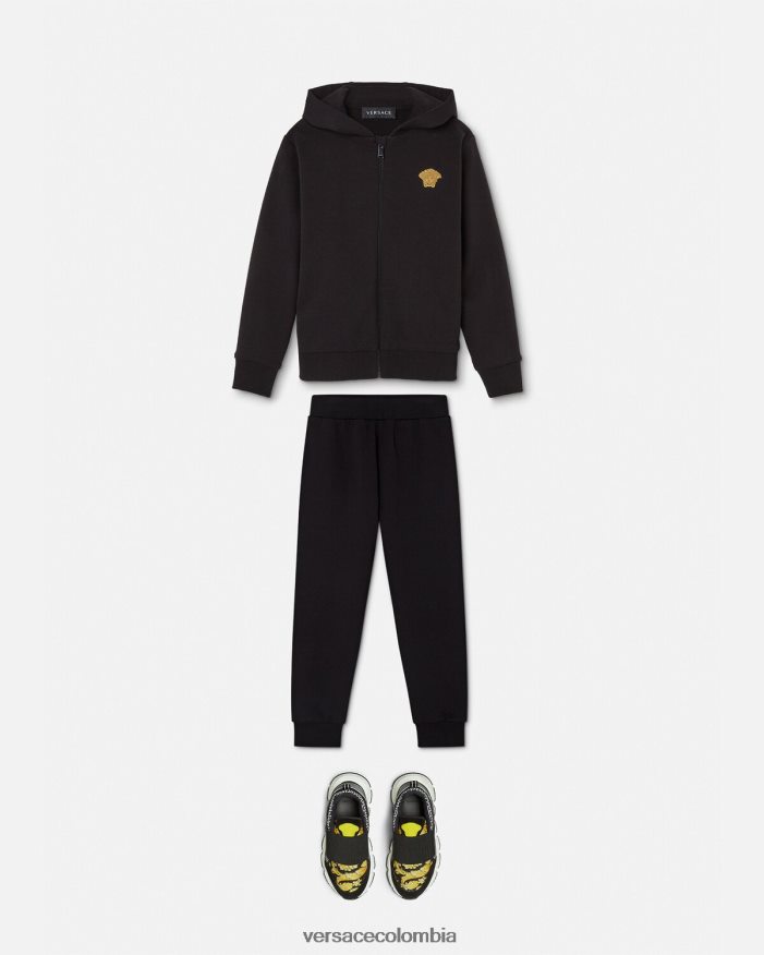 niños pantalones deportivos con medusa Versace negro 2RP40F1967 ropa