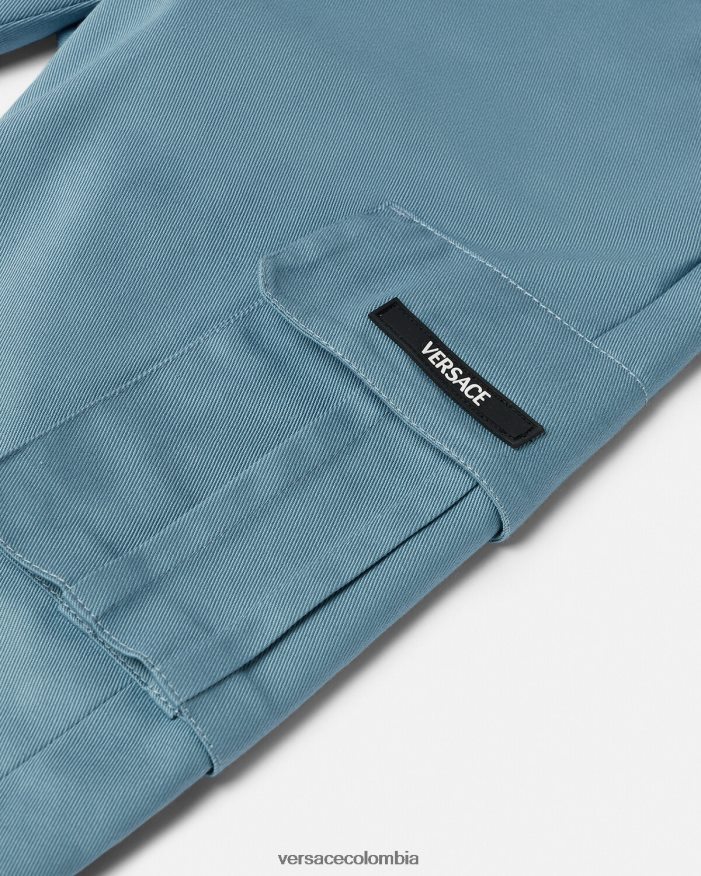 niños pantalones con grecas Versace azul 2RP40F2093 ropa