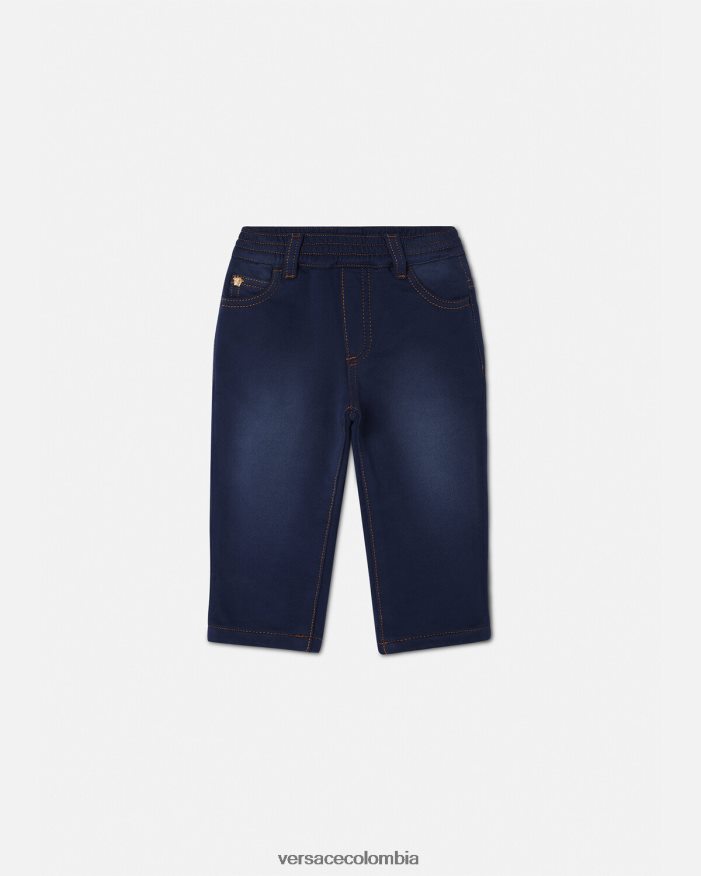 niños vaqueros de bebé con medusa Versace azul 2RP40F1855 ropa