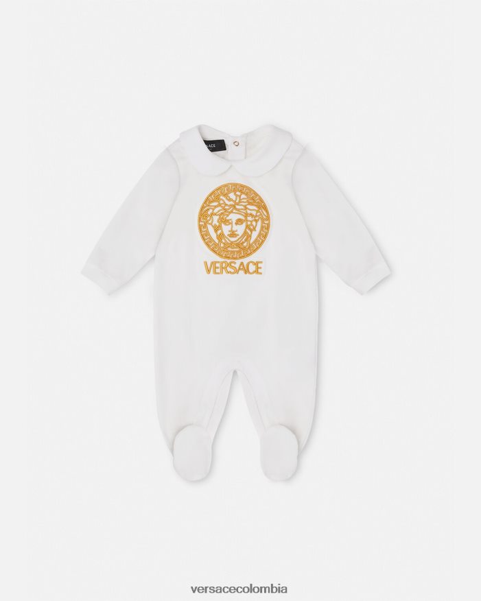 niños pelele de medusa para bebé Versace Oro blanco 2RP40F1823 ropa