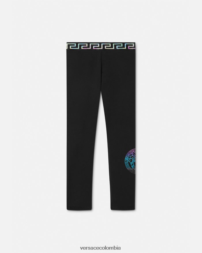 niños legging con medusa greca Versace negro y estampado 2RP40F1945 ropa