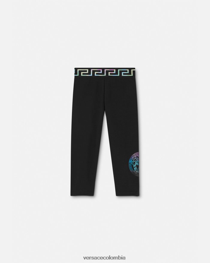 niños leggins con greca y medusa para bebé Versace negro y estampado 2RP40F1851 ropa