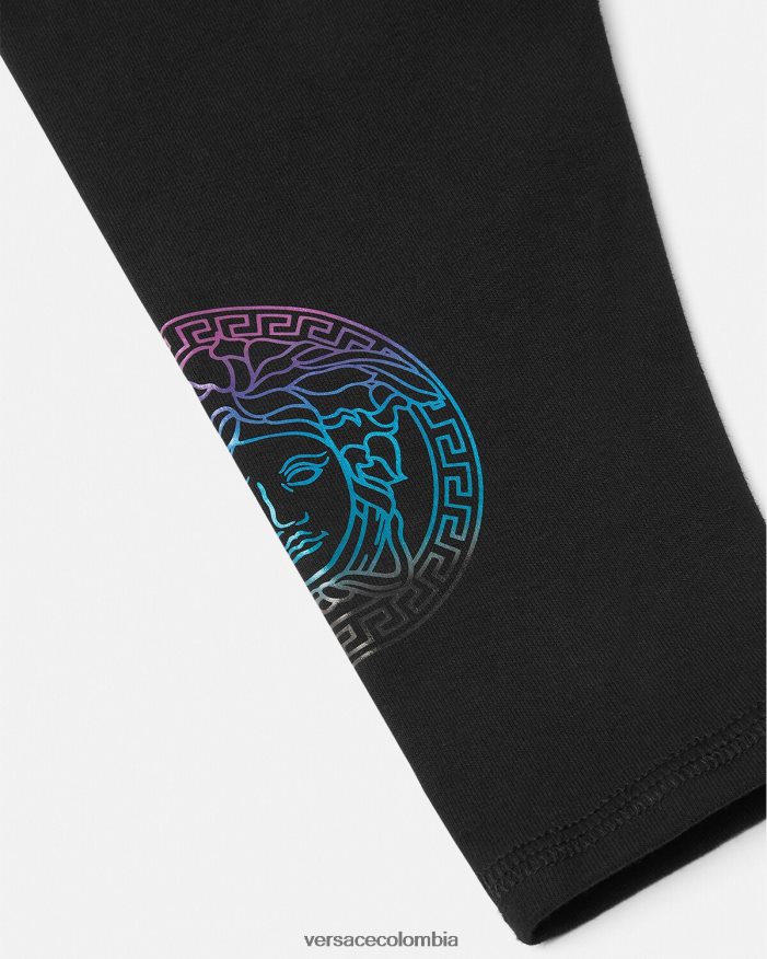 niños leggins con greca y medusa para bebé Versace negro y estampado 2RP40F1851 ropa