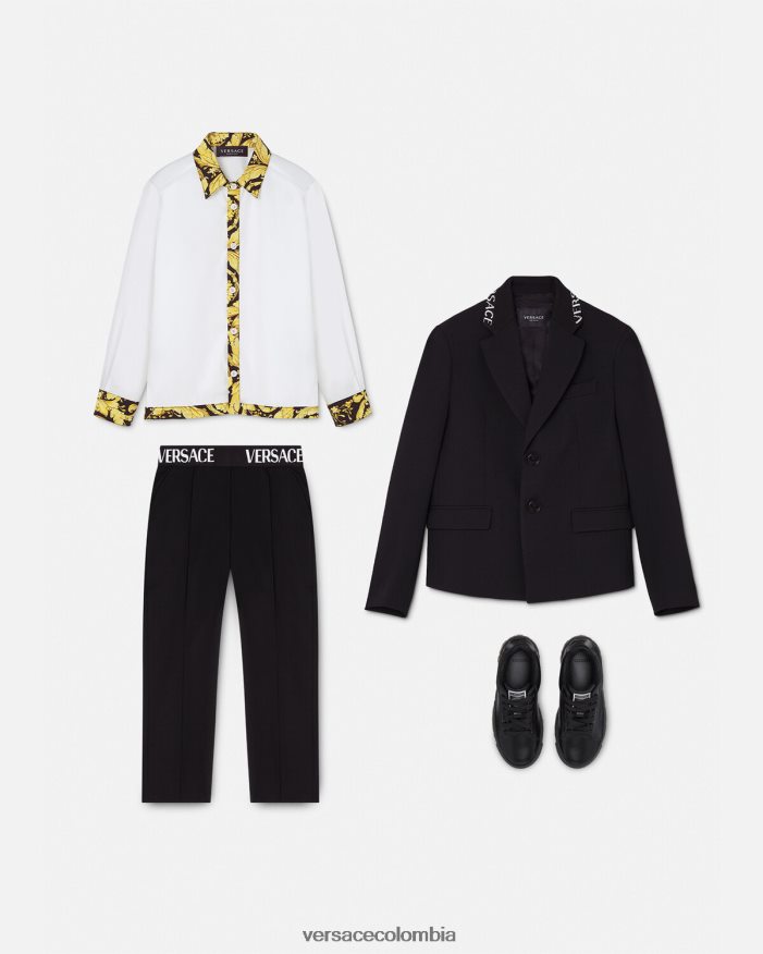 niños camisa barroca Versace blanco y estampado 2RP40F2111 ropa