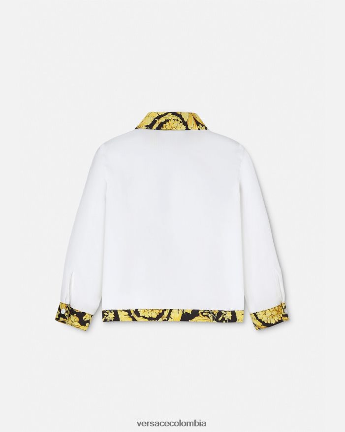 niños camisa de bebé barroco Versace blanco y estampado 2RP40F1901 ropa