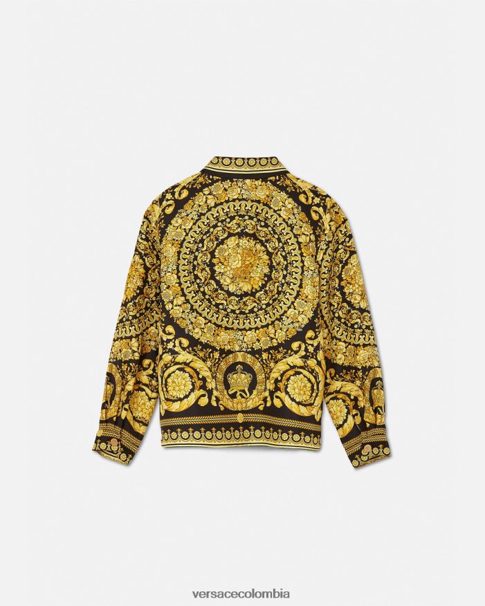 niños camisa de seda barroca Versace imprimir 2RP40F1954 ropa
