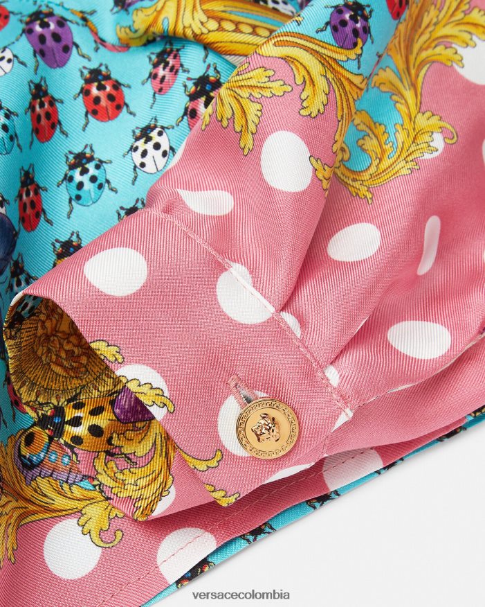 niños camisa de seda mariposas Versace imprimir 2RP40F1940 ropa