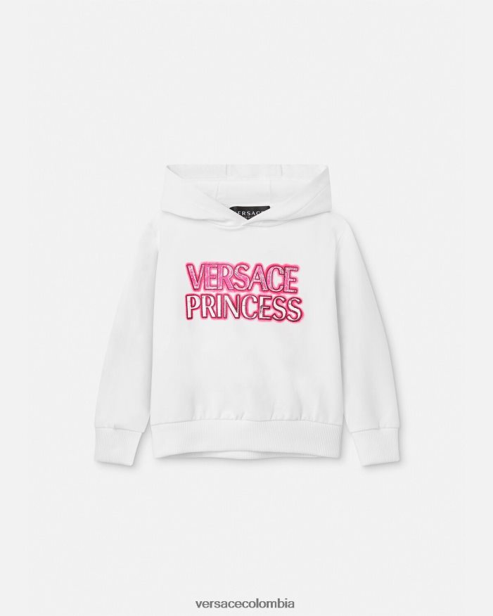 niños sudadera con capucha para bebé con logo "princesa" Versace blanco 2RP40F1868 ropa