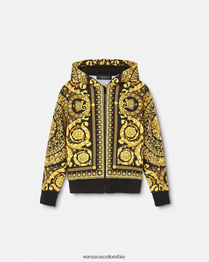 niños sudadera con capucha y cremallera barroco Versace imprimir 2RP40F1982 ropa