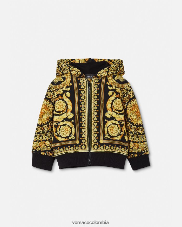 niños sudadera con capucha y cremallera para bebé barroco Versace imprimir 2RP40F1893 ropa
