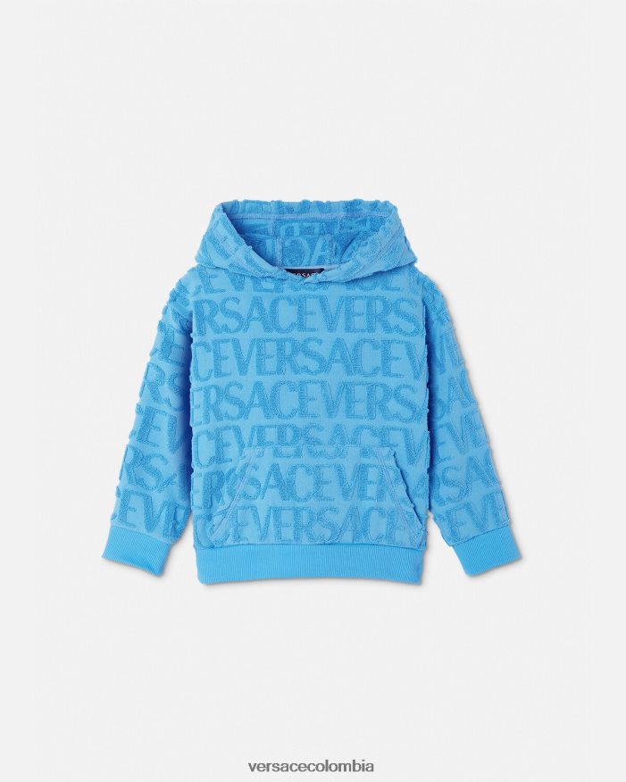 niños sudadera con capucha y toalla Versace azul claro 2RP40F2088 ropa
