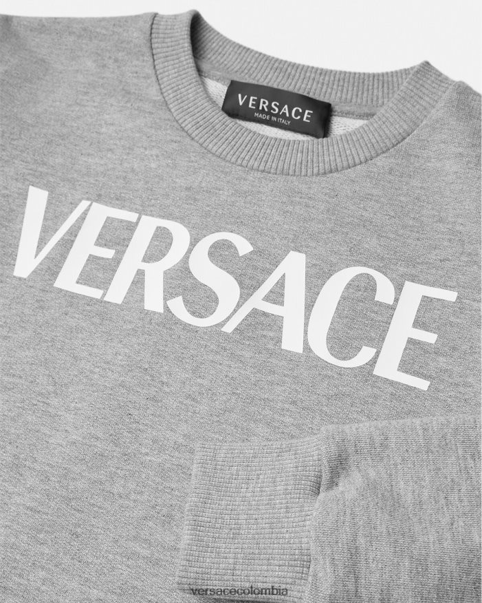 niños sudadera con logo Versace gris 2RP40F2095 ropa