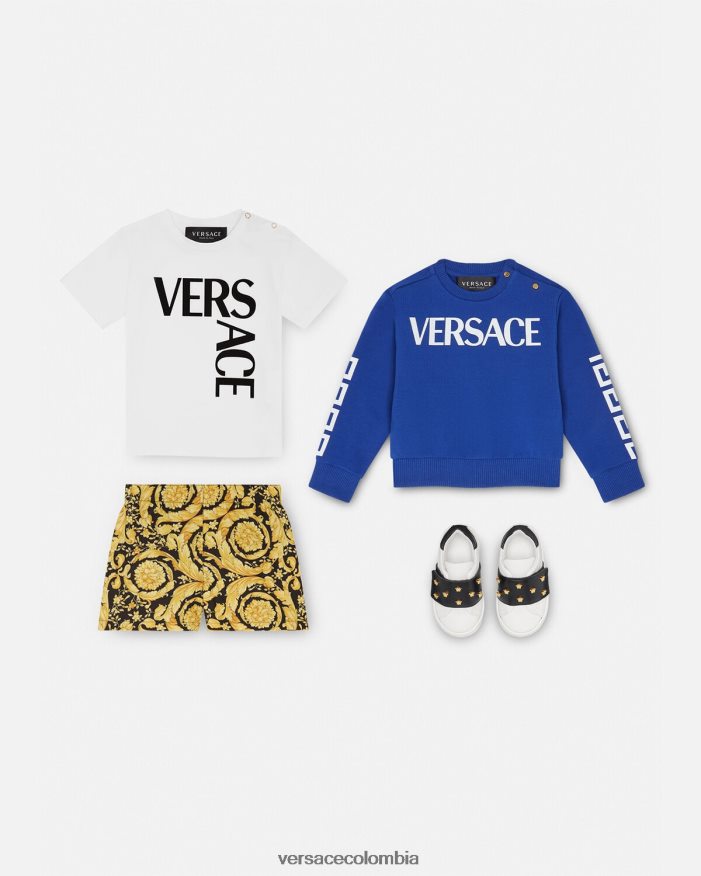 niños sudadera con logo para bebé Versace azul 2RP40F1888 ropa
