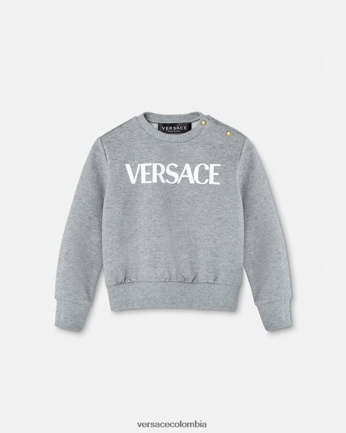 niños sudadera con logo para bebé Versace gris 2RP40F1856 ropa