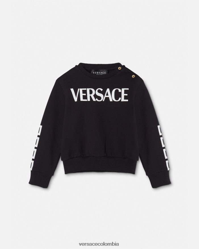 niños sudadera con logo para bebé Versace negro 2RP40F1905 ropa