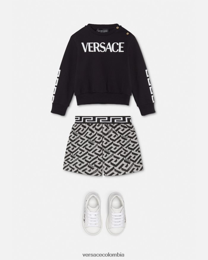 niños sudadera con logo para bebé Versace negro 2RP40F1905 ropa