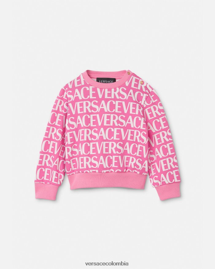 niños sudadera integral para bebé Versace rosa y estampado 2RP40F1872 ropa