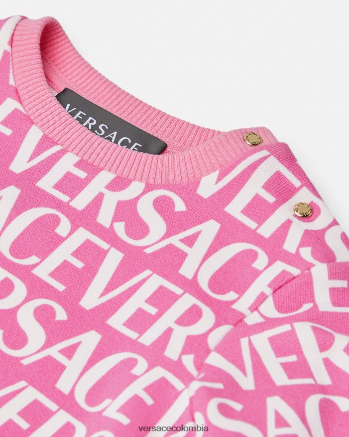 niños sudadera integral para bebé Versace rosa y estampado 2RP40F1872 ropa