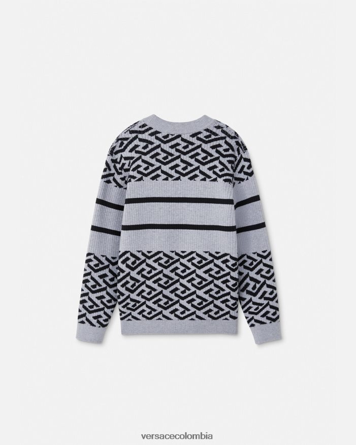 niños suéter con medusa y greca Versace gris 2RP40F1994 ropa