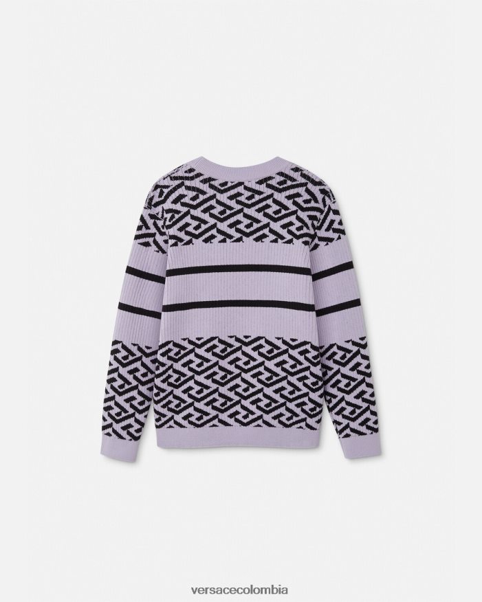 niños suéter con medusa y greca Versace lila 2RP40F1995 ropa