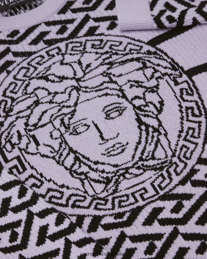 niños suéter con medusa y greca Versace lila 2RP40F1995 ropa