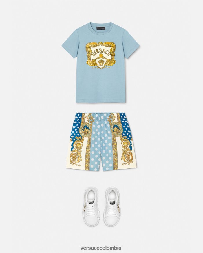 niños shorts de baño con diseño barroco de conchas marinas Versace imprimir 2RP40F2085 ropa