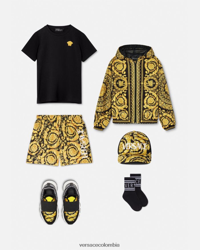niños shorts de baño con logo barroco Versace imprimir 2RP40F2096 ropa