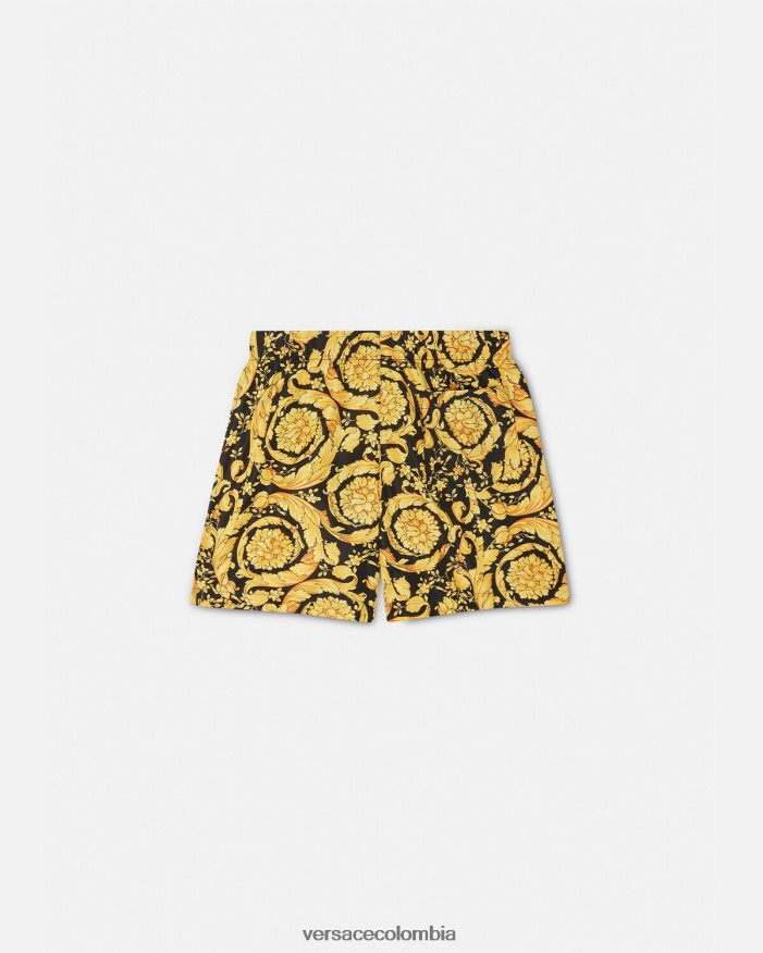 niños shorts de baño con logo barroco Versace imprimir 2RP40F2096 ropa