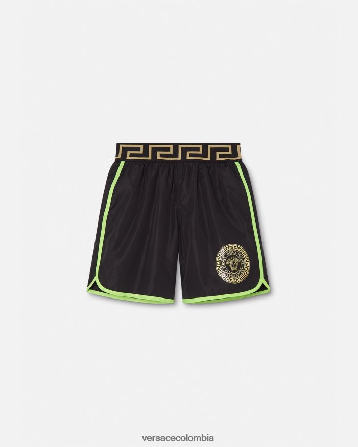 niños shorts de baño con medusa Versace menta y negro 2RP40F2112 ropa