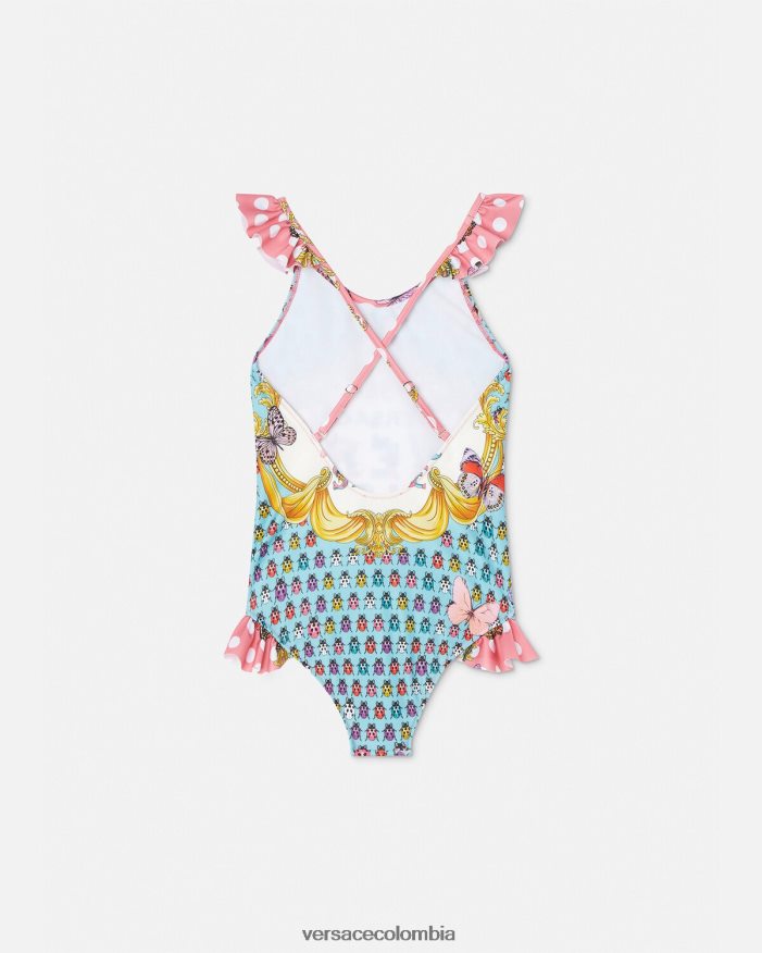 niños traje de baño mariposas Versace rosa y blanco 2RP40F1938 ropa