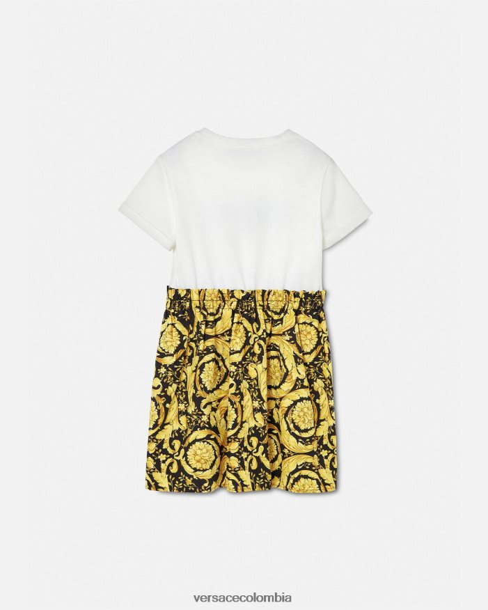 niños vestido estilo camiseta barroco Versace blanco y estampado 2RP40F1953 ropa
