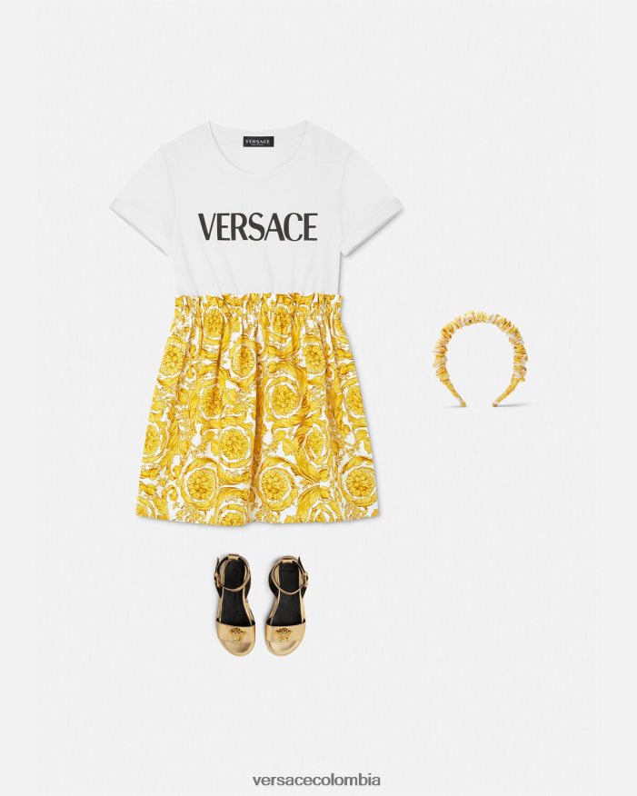 niños vestido estilo camiseta barroco Versace imprimir 2RP40F1984 ropa