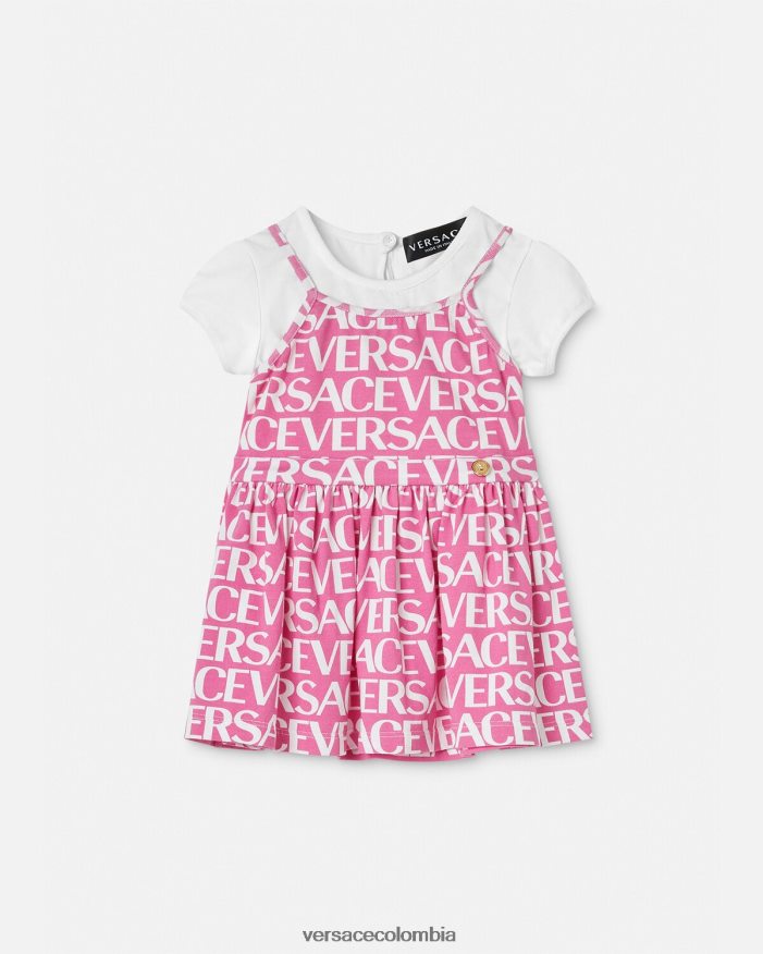 niños vestido estilo camiseta para bebé Versace Rosa claro 2RP40F1871 ropa