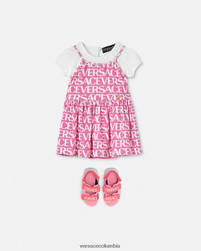 niños vestido estilo camiseta para bebé Versace Rosa claro 2RP40F1871 ropa