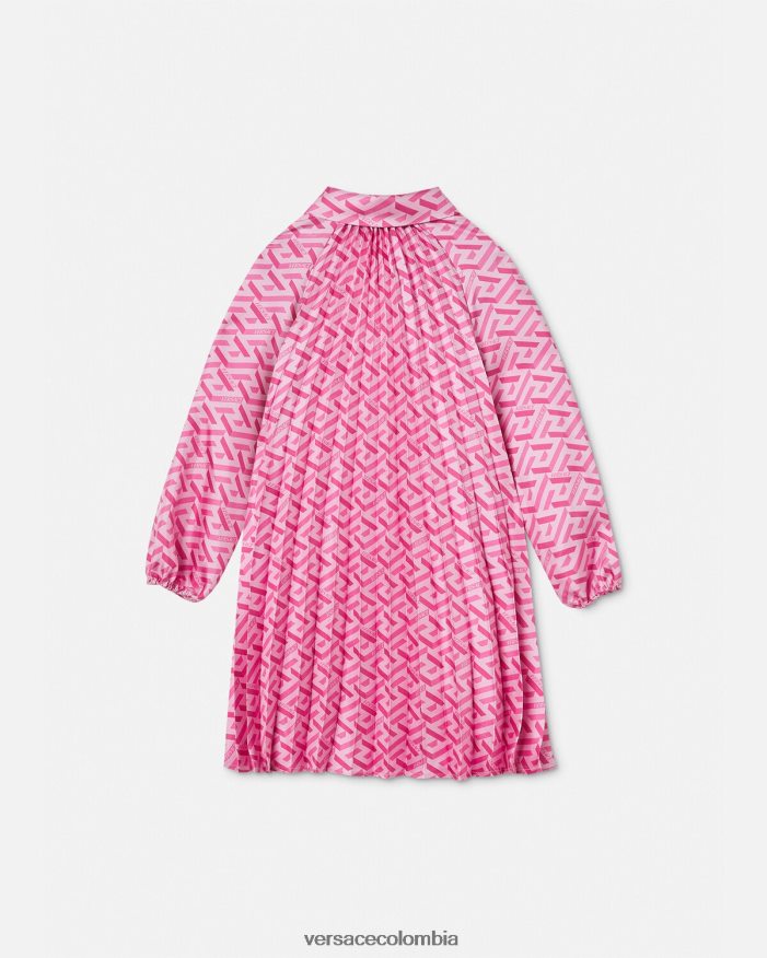niños vestido plisado la greca Versace rosa 2RP40F1997 ropa