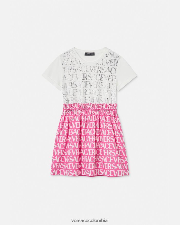 niños vestido por toda la prenda Versace blanco y rosa 2RP40F1980 ropa