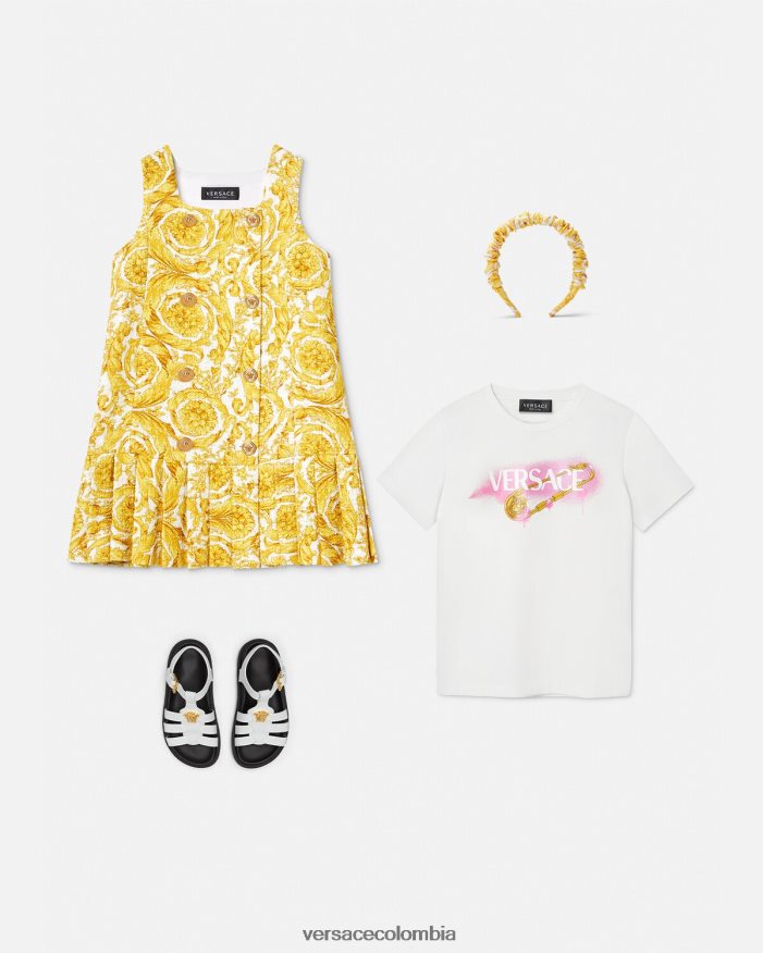 niños vestido recto con medusa barroco Versace imprimir 2RP40F1981 ropa