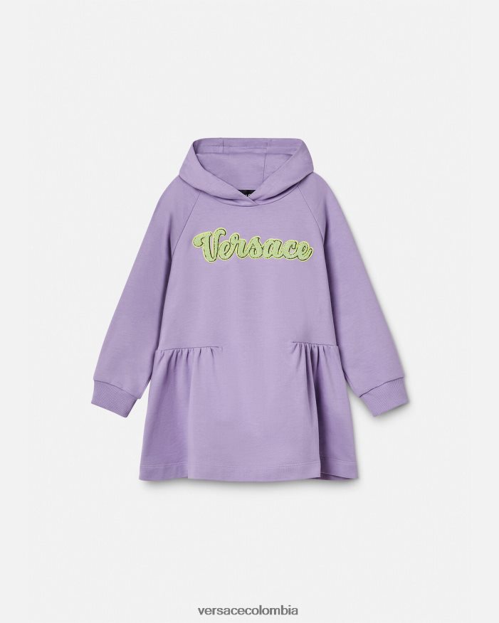 niños vestido tipo sudadera con logo Versace lila 2RP40F2013 ropa