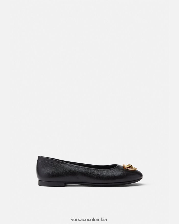 niños bailarinas con medusa y corazón de cristal Versace negro 2RP40F2032 zapato