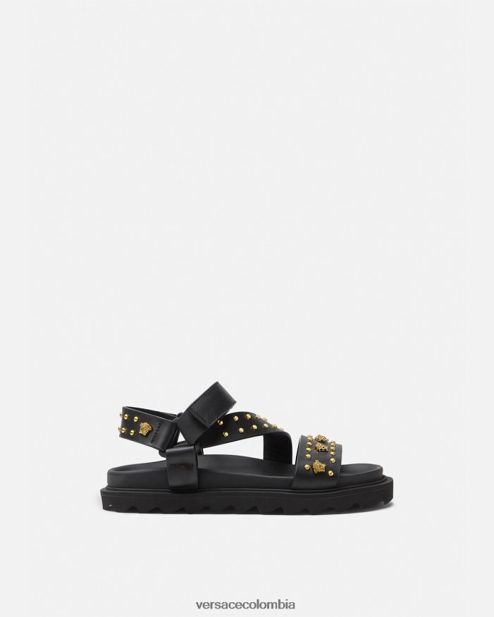 niños sandalias con tachuelas y medusa Versace negro 2RP40F2041 zapato
